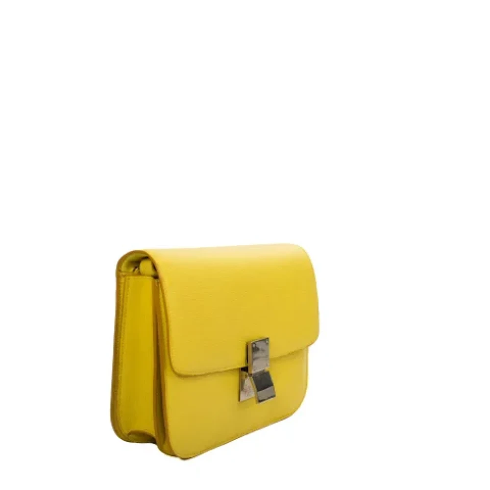 Celine Vintage Pre-owned Leather celine-bags Yellow Dames