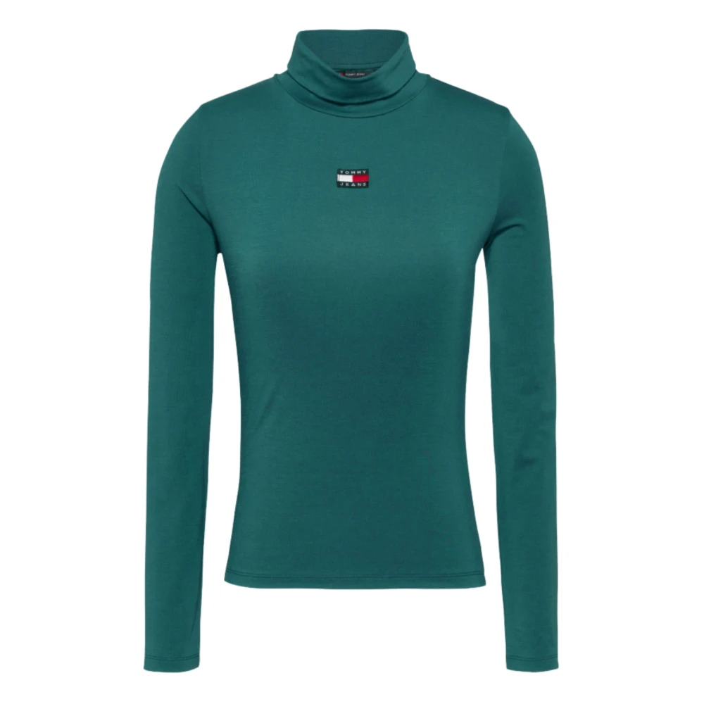 Tommy Hilfiger Blauwe Trui Slim Fit Lange Mouw Blue Dames
