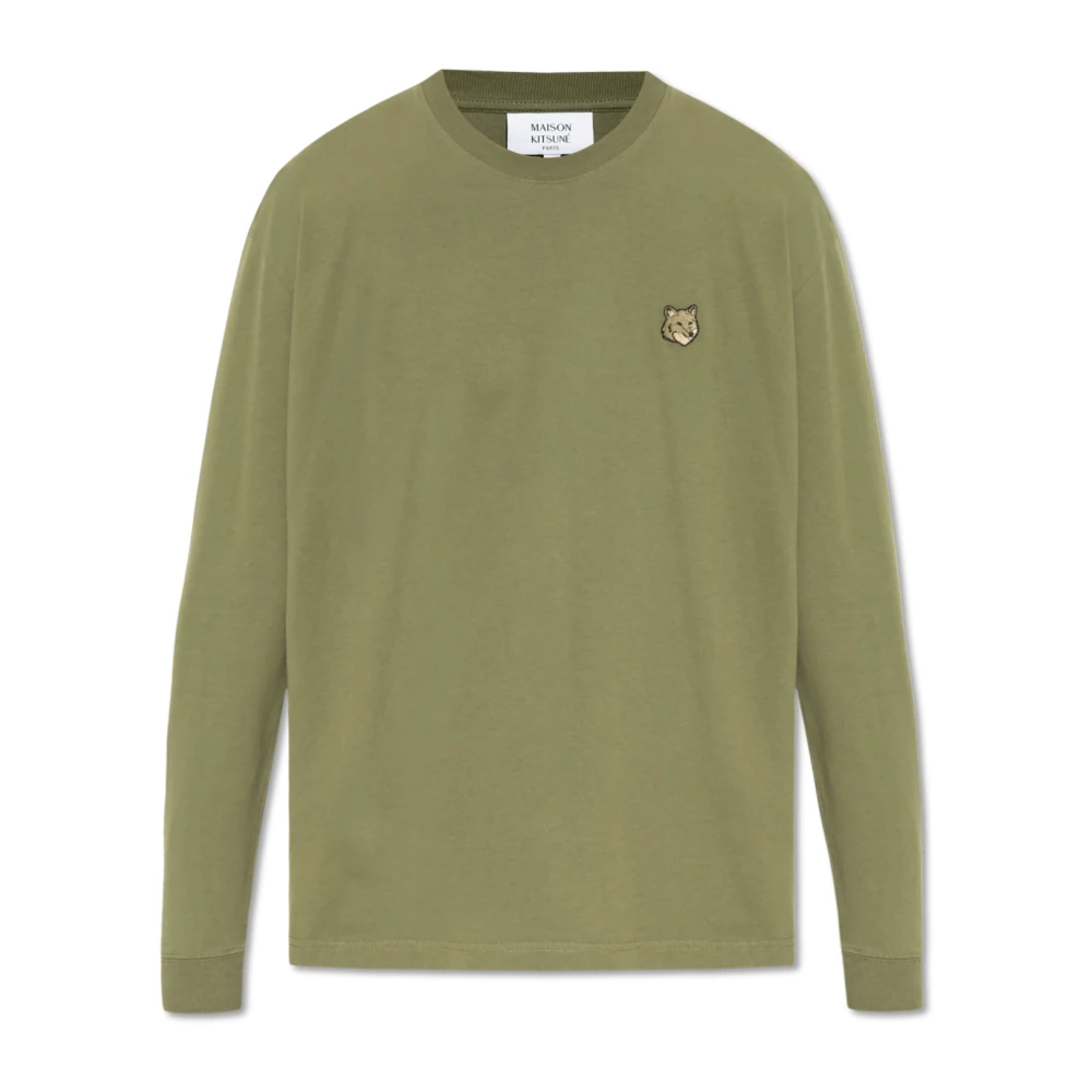 Maison Kitsuné Långärmad T-shirt Green, Herr