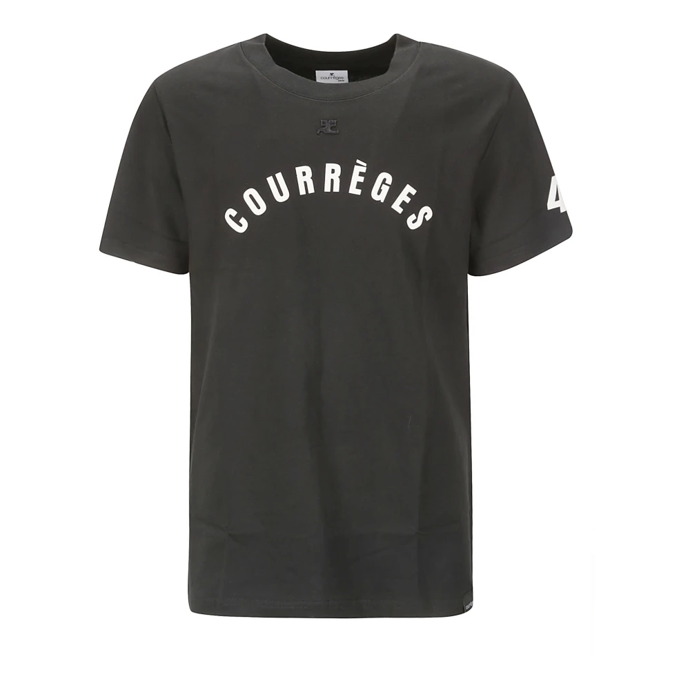 Courrèges Bedrukt T-Shirt Black Heren