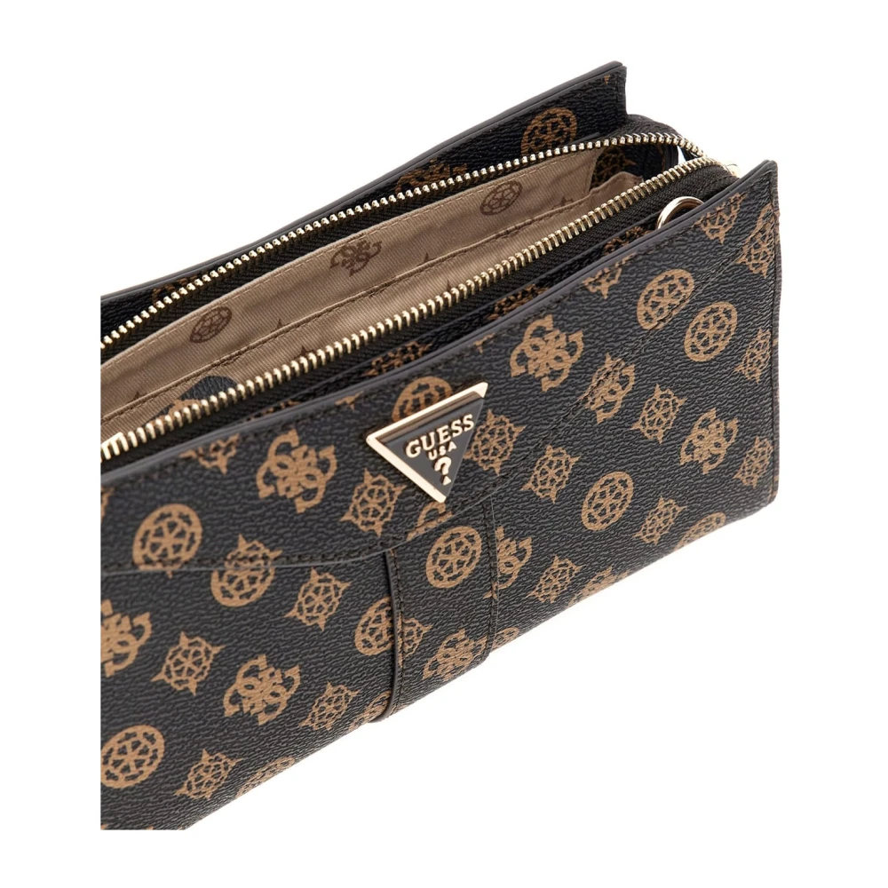 Guess Luxe Satchel Mocha Logo Tas Brown Dames