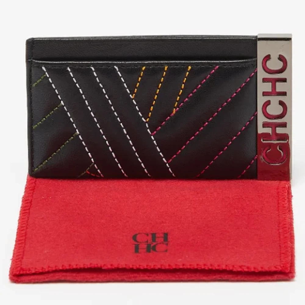 Carolina Herrera Pre-owned Leather wallets Black Dames