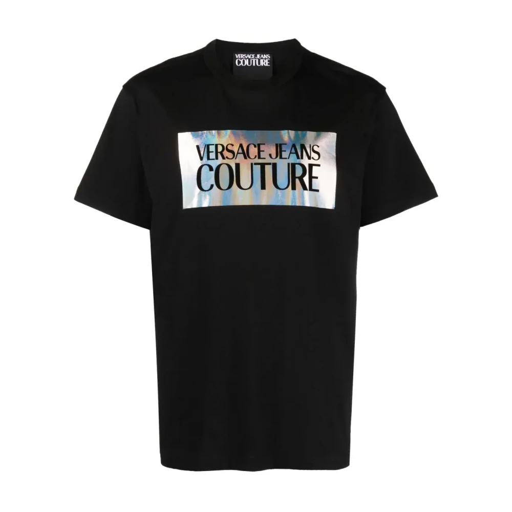 Versace Jeans Couture Luxe Logo T-shirt Holo Zwart Black Heren