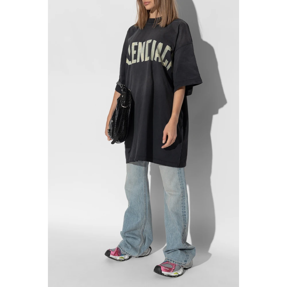 Balenciaga T-shirt met logo Gray Dames