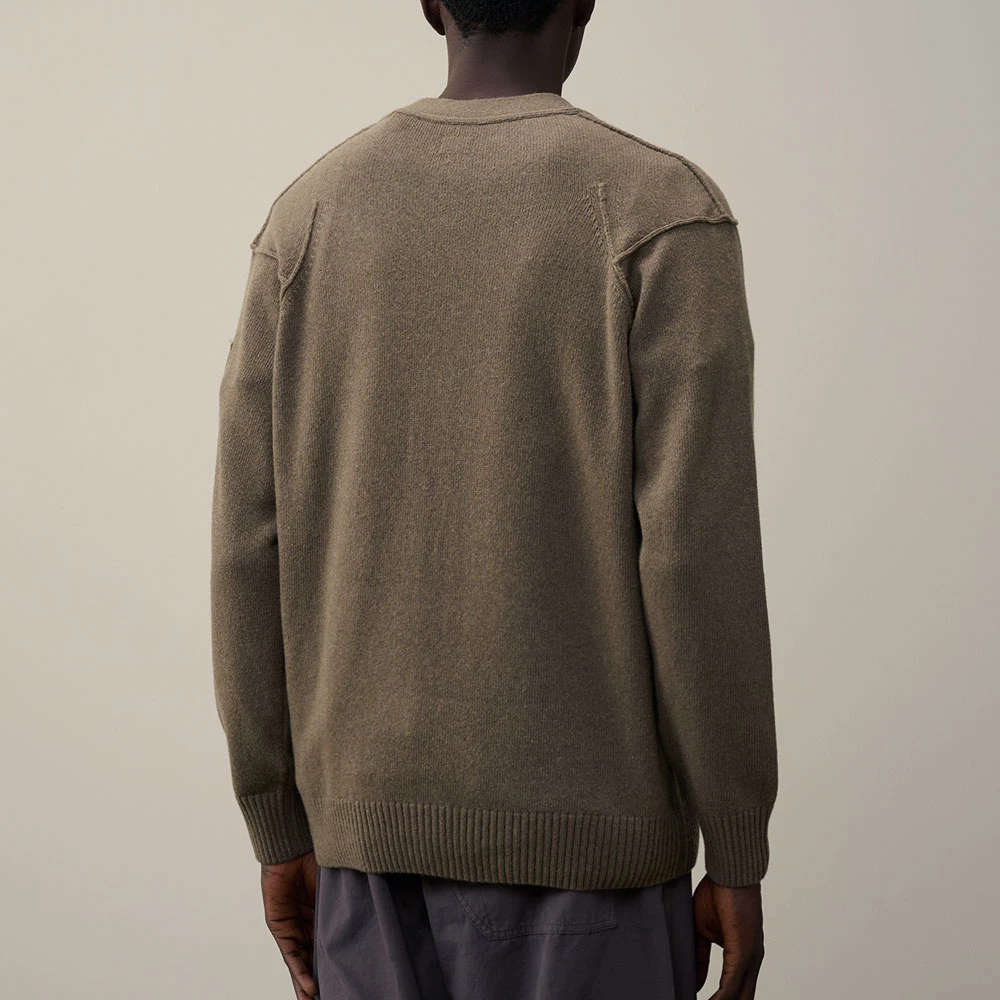 C.P. Company Wollen Cardigan met Details Brown Heren