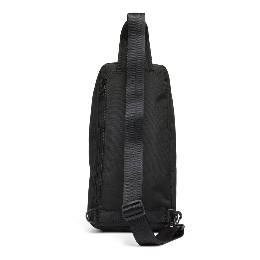 Diesel D-Bsc Sling Bag X Sling backpack in heavy-duty shell Black Unisex