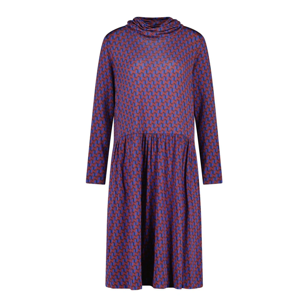 Rosso35 Midi jurk met geometrisch patroon Multicolor Dames