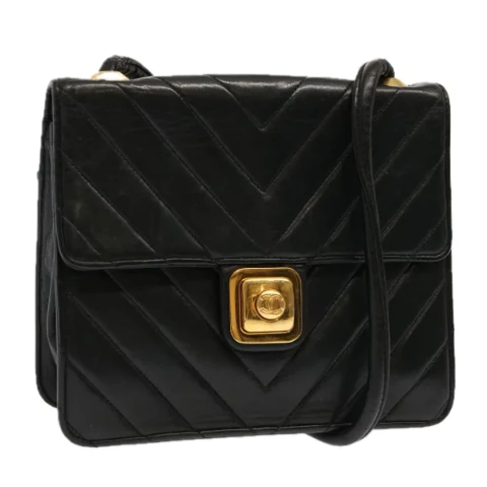 Chanel Vintage Pre-owned Leather chanel-bags Black Dames
