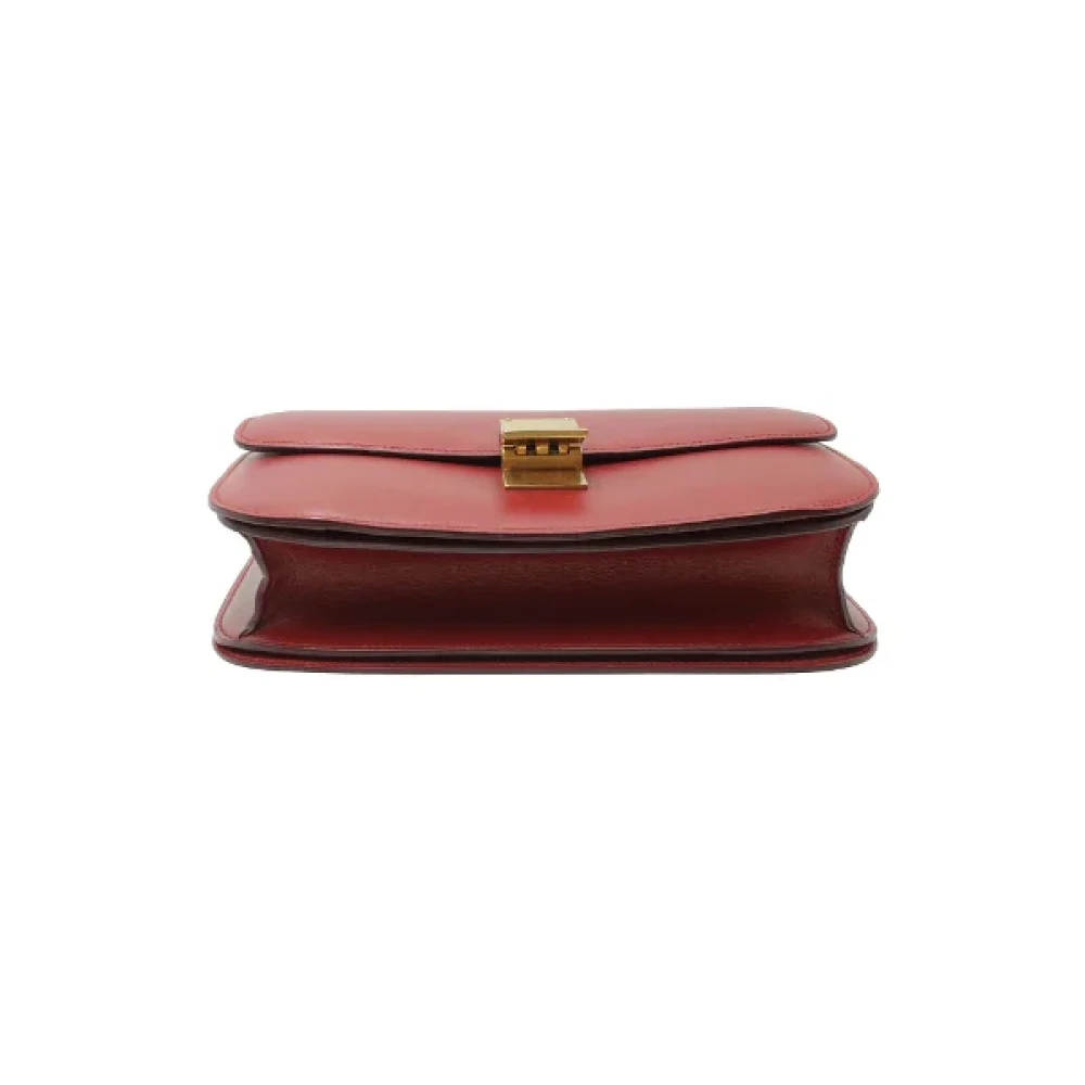 Celine Vintage Pre-owned Leather crossbody-bags Red Dames