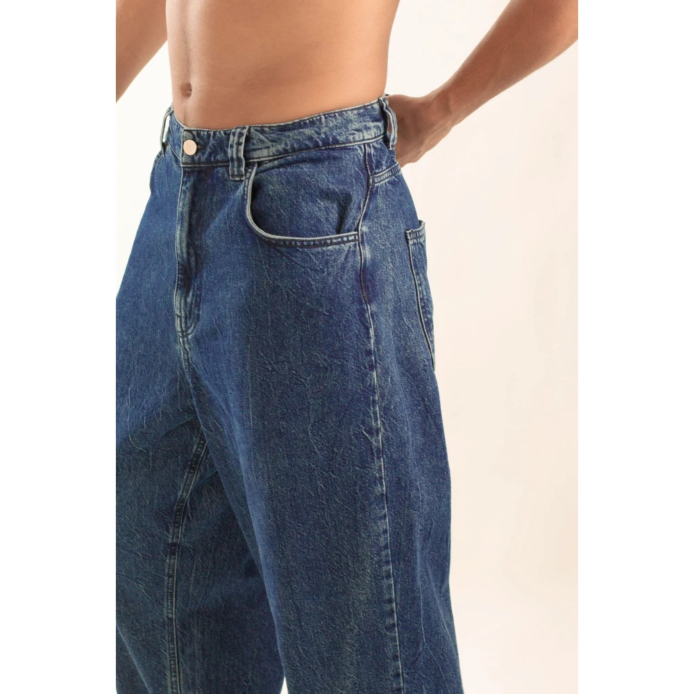 Garment Workshop Baggy Stonewash Jeans Blue Heren
