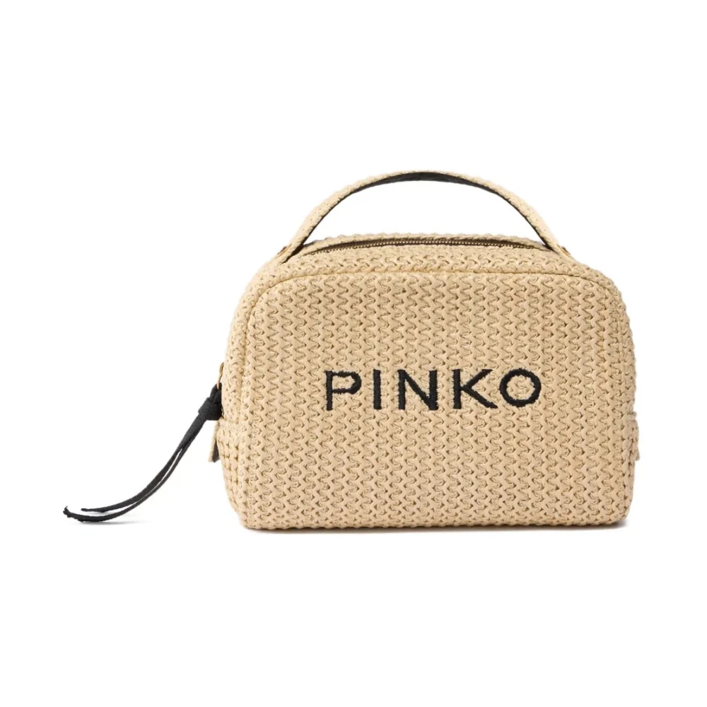 Pinko Women's Beige Toilet Bags, One Size, Necessaire Rafia