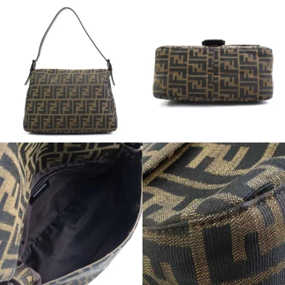 Fendi Vintage Pre-owned Canvas shoulder-bags Brown Dames