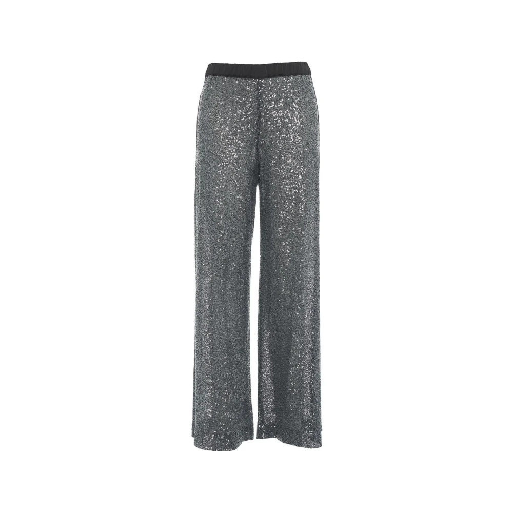 Ottod'Ame Zilveren Broek Aw24 Dameskleding Gray Dames