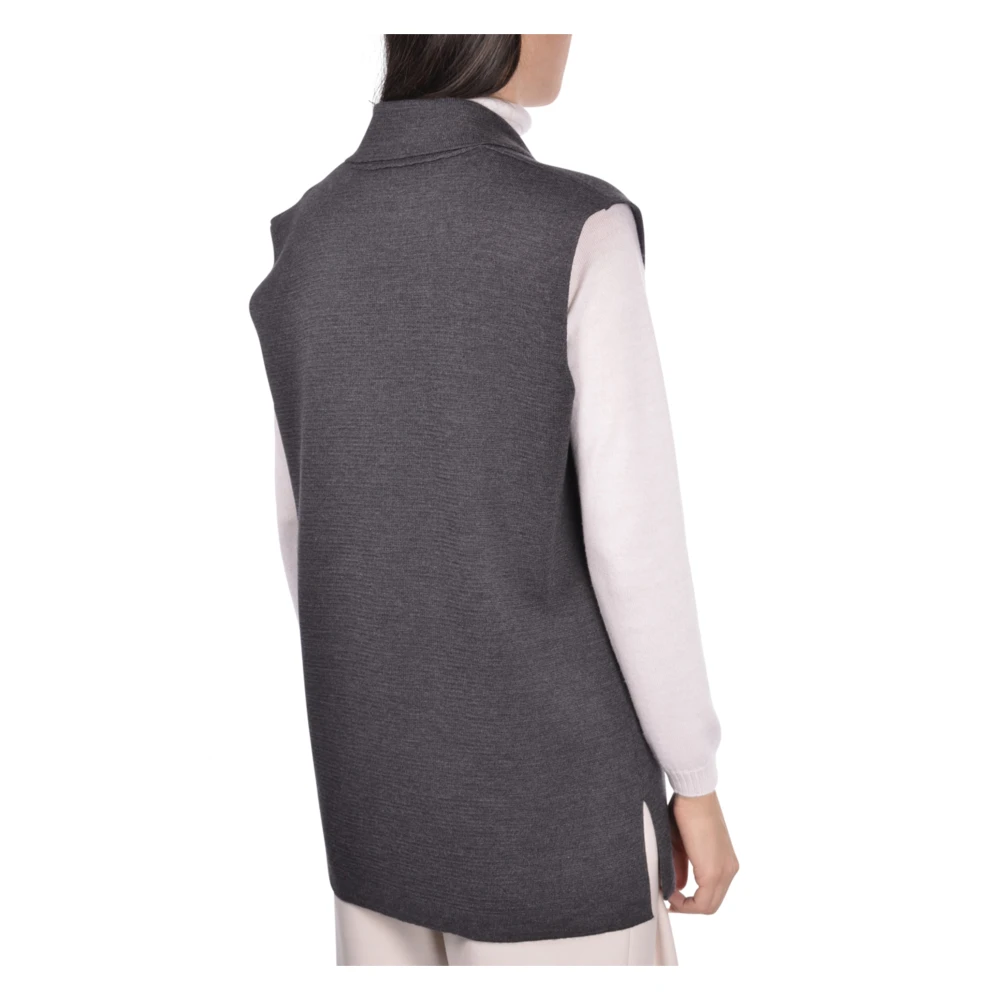 Gran Sasso Stijlvolle Gilet voor Mannen Gray Dames