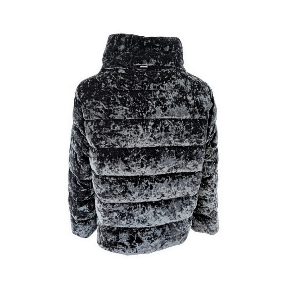 Herno Grijze Velvet Bomberjas Gray Dames