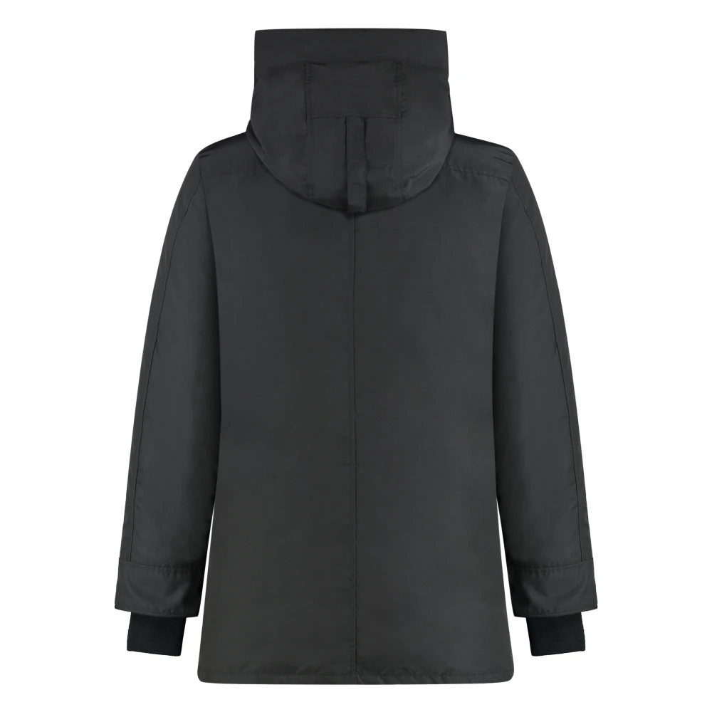 Canada Goose Parka met capuchon en logopatch Black Heren