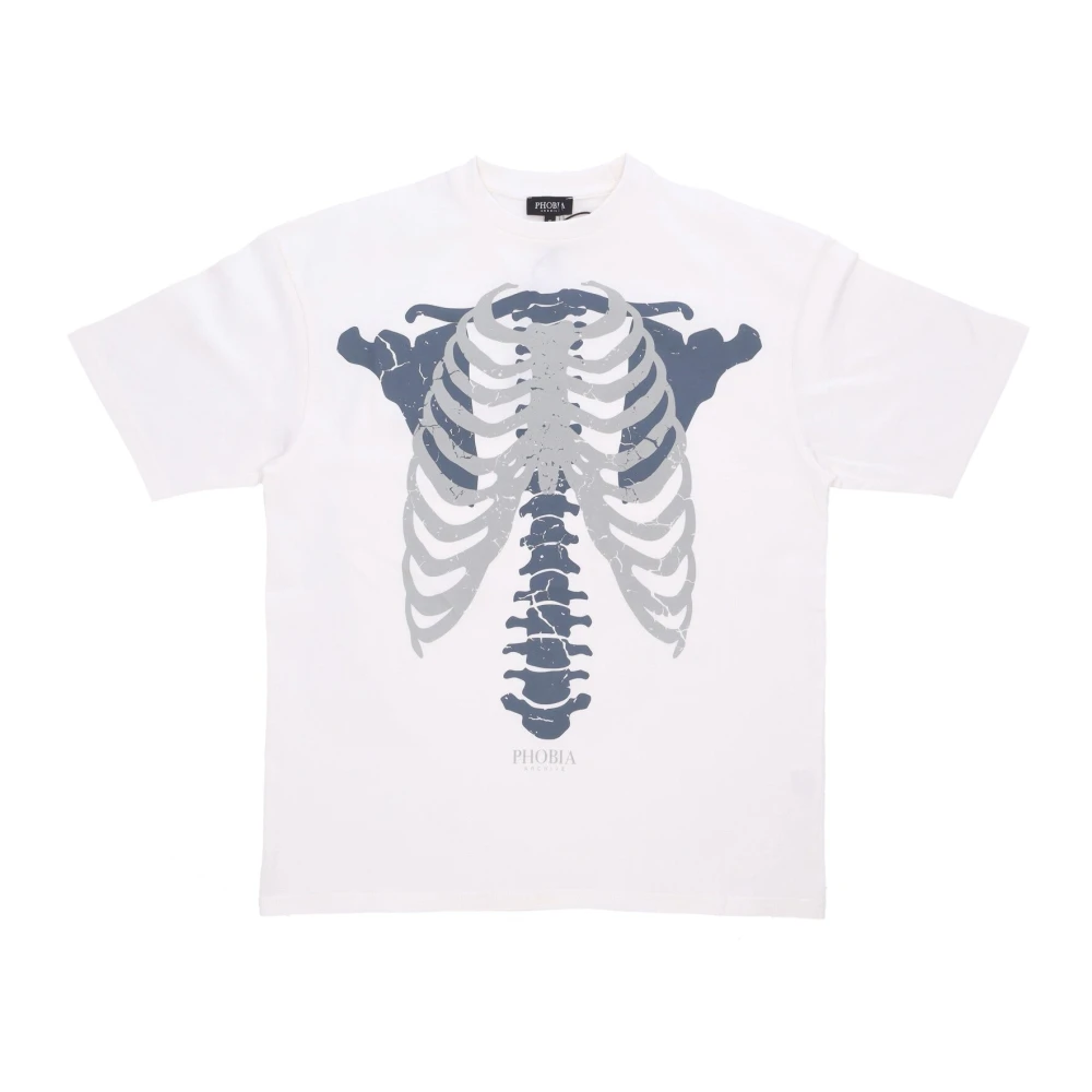 Phobia Archive Homme Blanc Tops, Taille: Xl Skeleton Print Tee