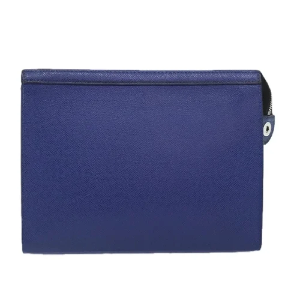 Louis Vuitton Vintage Pre-owned Leather clutches Blue Dames