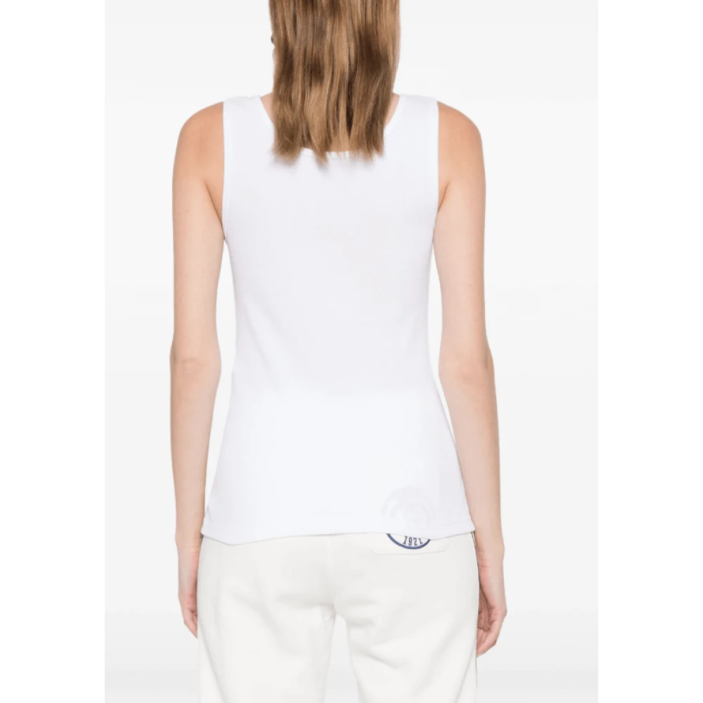 Gucci Rib Katoenen Tanktop met Print White Dames