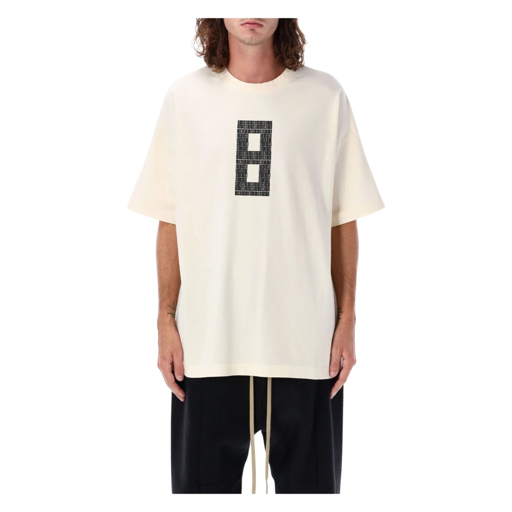 Fear Of God Crème Grafisch T-shirt Oversized Pasvorm Beige Heren