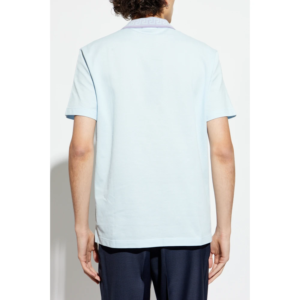 Versace Katoenen polo Blue Heren