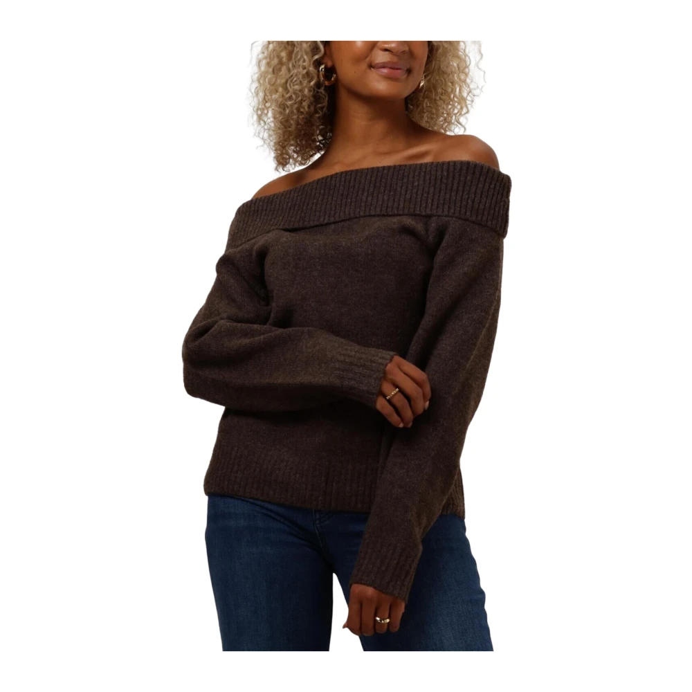 NEO NOIR Elegante Jane Knit Blouse Brown Dames