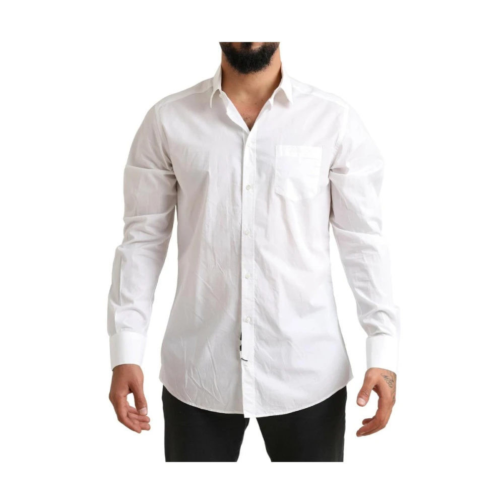 Dolce & Gabbana White Cotton Dress Shirt - 39 - Image 2