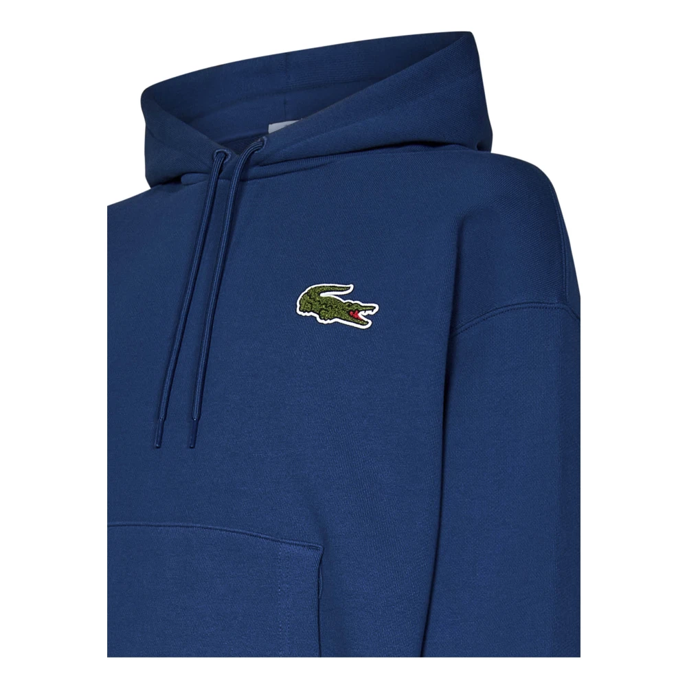 Lacoste Blauwe Krokodil Badge Hoodie Blue Heren