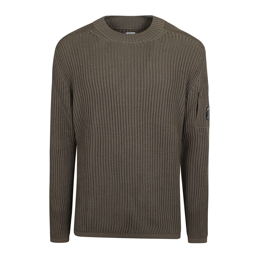C.P. Company Luxe Merinowol Ronde Hals Sweater Gray Heren