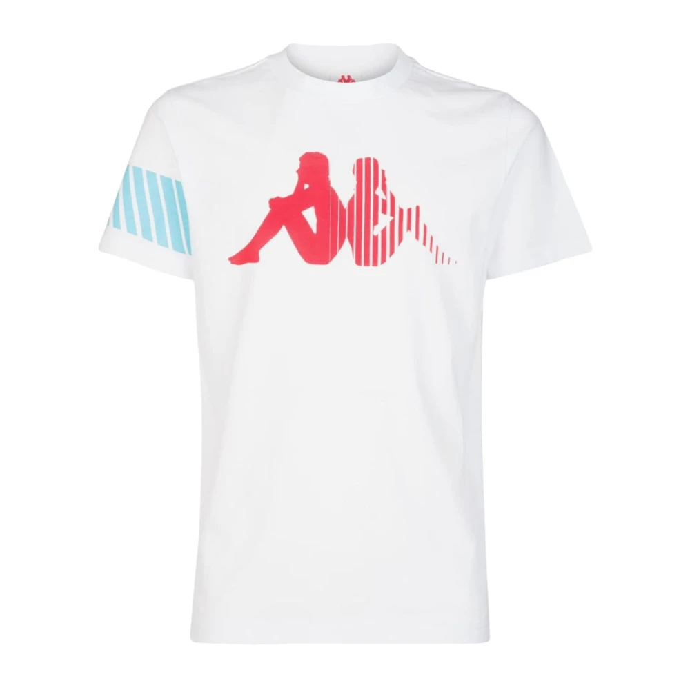 Kappa Korte Mouw T-shirt White Heren
