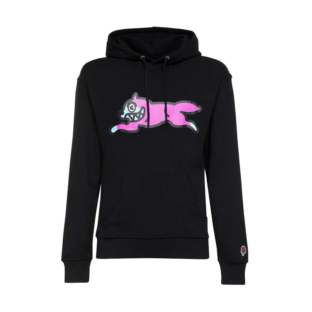 Icecream Katoenen hoodie met voorkantprint Black Heren