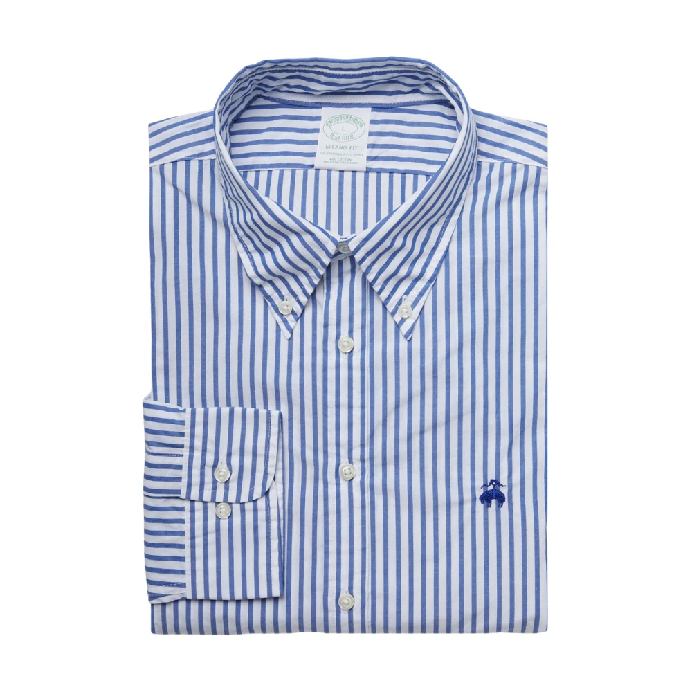 Brooks Brothers Hombre Azul - Camisa Deportiva Milano De Corte Slim - Shirts - S