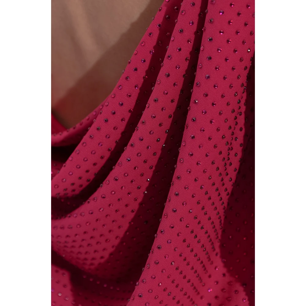 Versace Jeans Couture Jurk met glinsterende pailletten Pink Dames