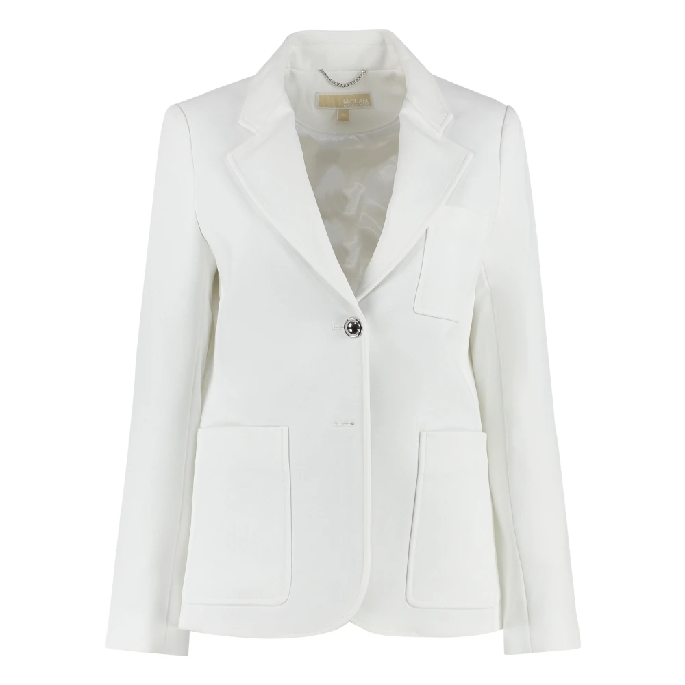 Michael Kors Klassieke Blazer met Reverskraag White Dames