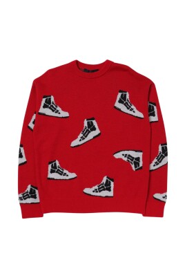 pull-en-tricot-rouge-hightop-sneaker