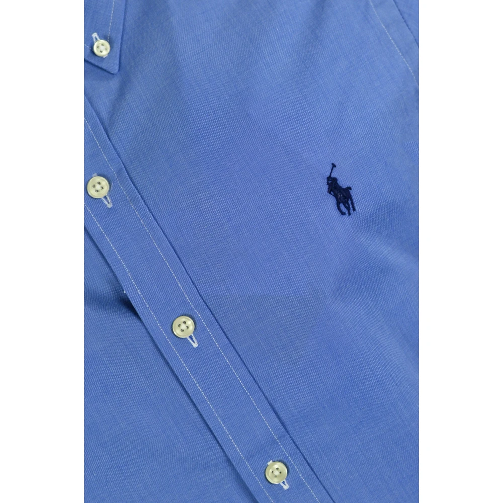Polo Ralph Lauren Slim Fit Katoenen Overhemd Blauw Blue Heren