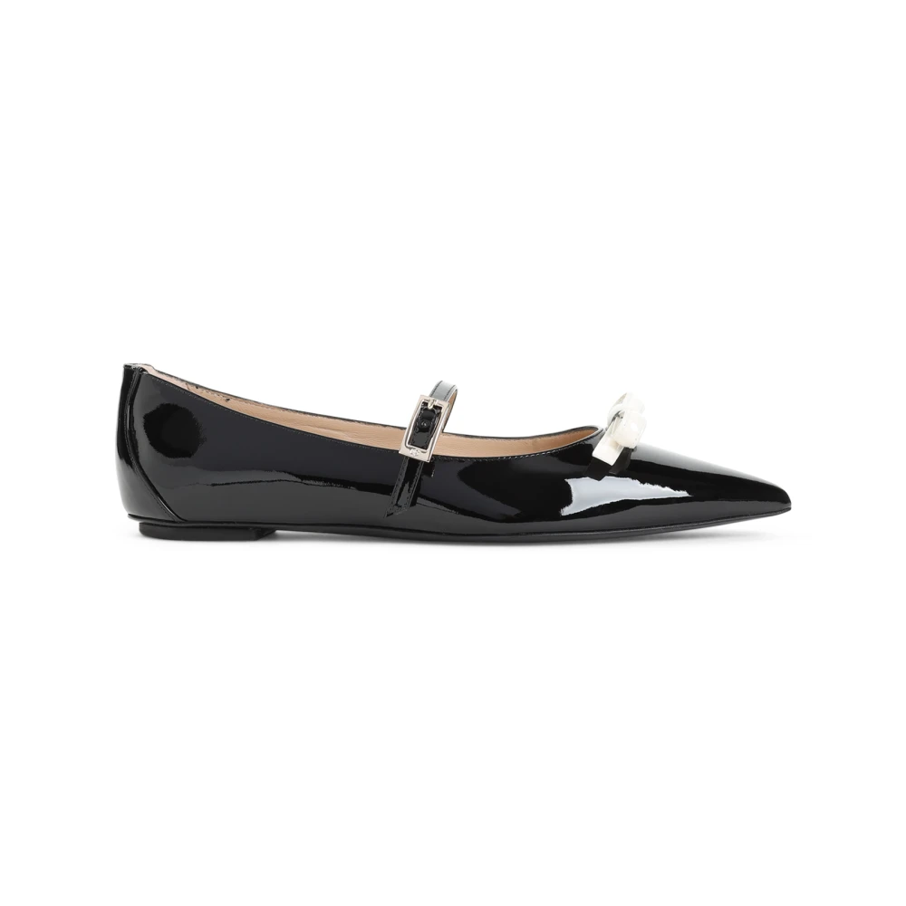 Stuart Weitzman Båge Mary Jane Platta Skor Black, Dam