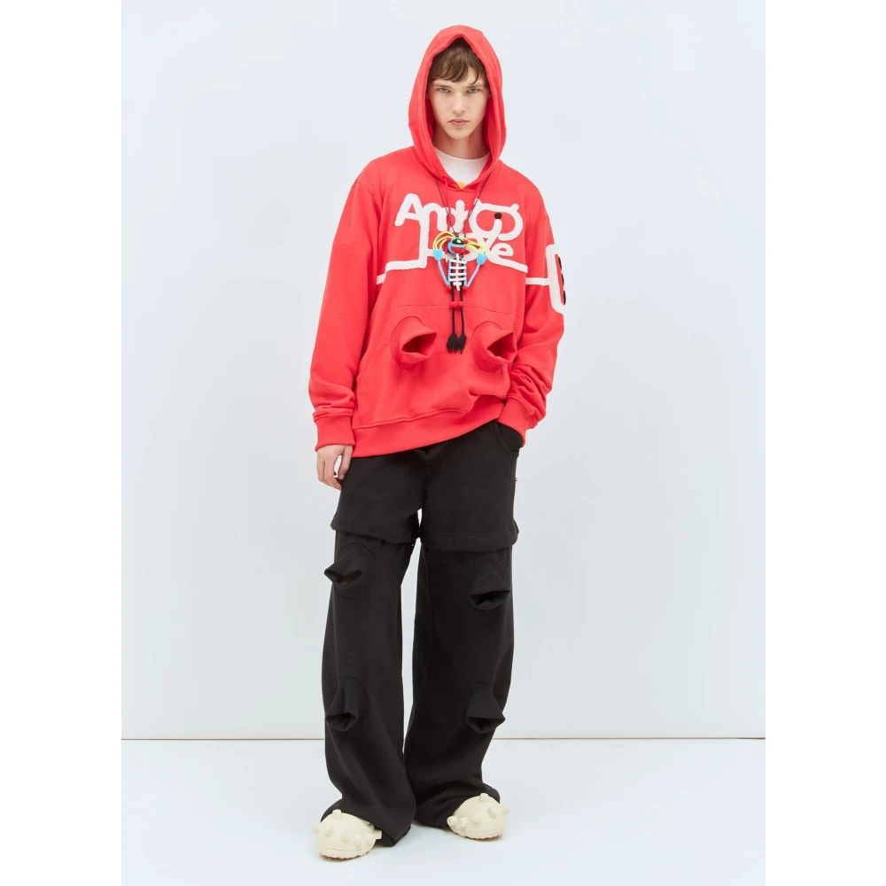 Walter Van Beirendonck Hoodie met Android Red Heren