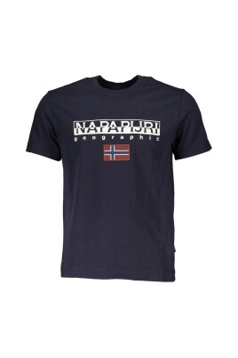 tee-shirt-en-coton-bleu-avec-imprime-unique