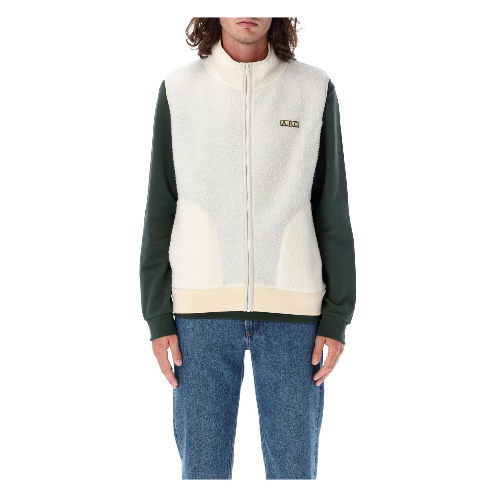 A.p.c. Off White Sequoia Pile Vest Outerwear White Heren