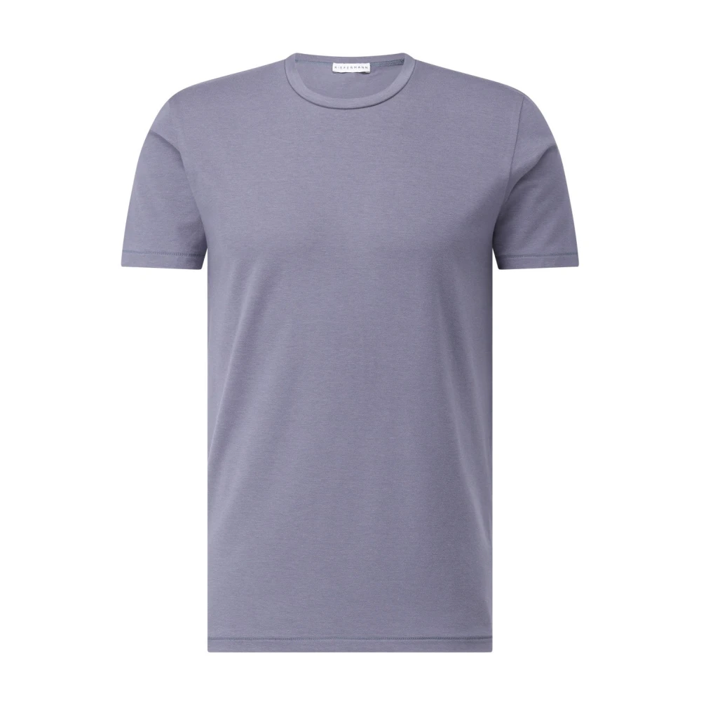 Kiefermann Klassiek Katoenen T-Shirt Herons Blue Heren