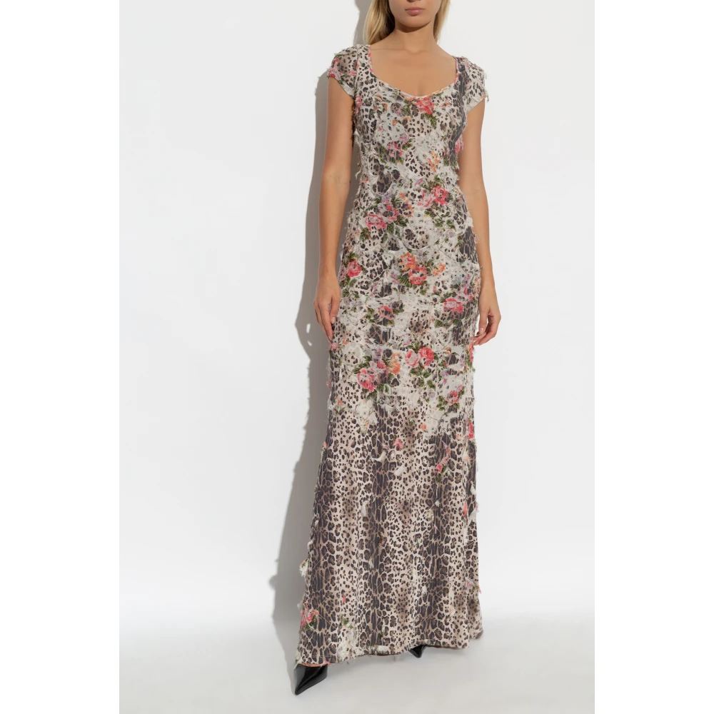 Diesel Jurk met ruwe afwerking D-Floretta Multicolor Dames