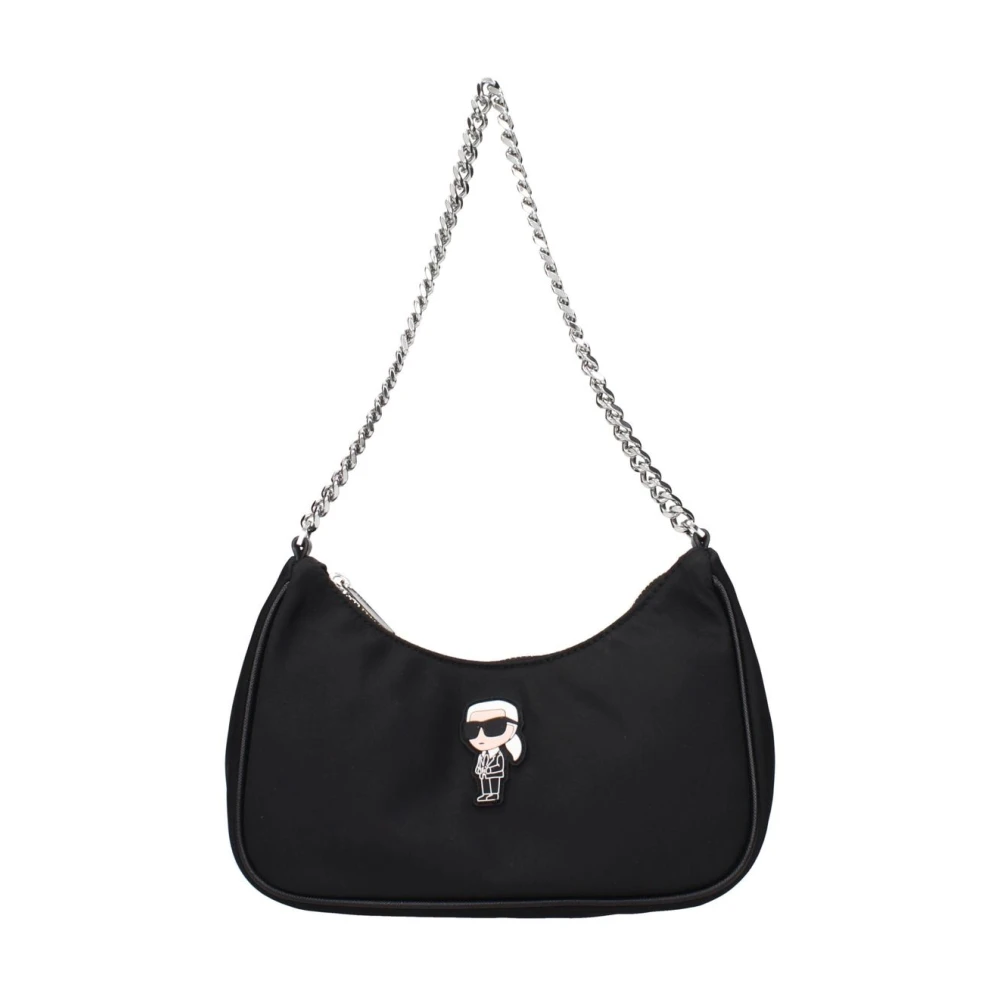 Karl Lagerfeld Black Fabric Shoulder Bag - Image 2
