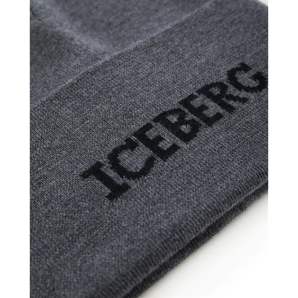 Iceberg Gebreide muts Gray Heren