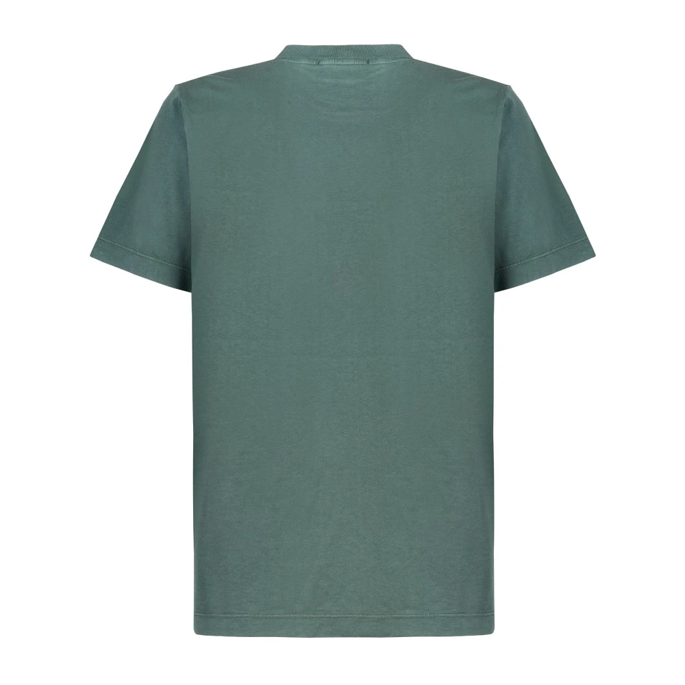Stone Island Katoenen Jersey Logo Print T-shirt Green Heren