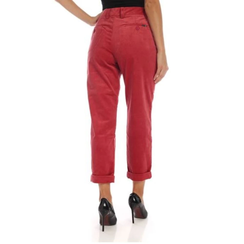 PS By Paul Smith Magenta Corduroy Wijde Pijp Broek Red Dames