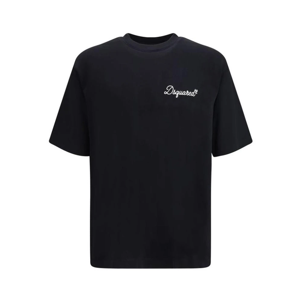 Dsquared2 Schwarzes Baumwoll-T-Shirt - Schwarz Mittel - Bild 3