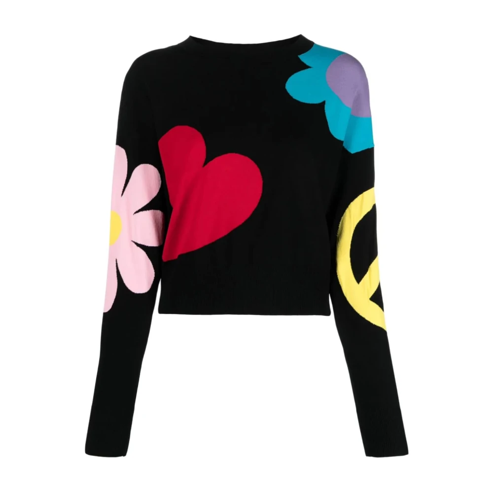 Moschino Lange Mouw Peace Love Patroon Shirt Multicolor Dames