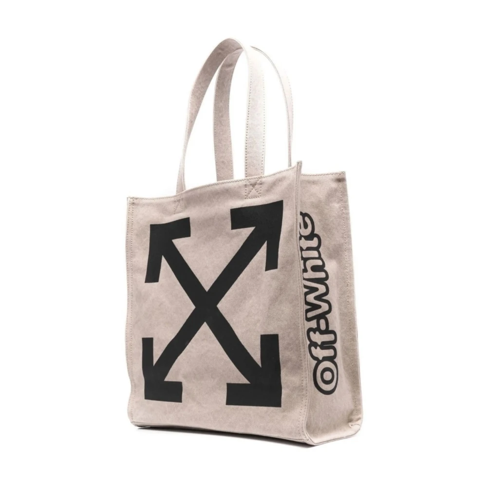 Off White Quote Logo Winkelmandje Beige Zwart Beige Heren