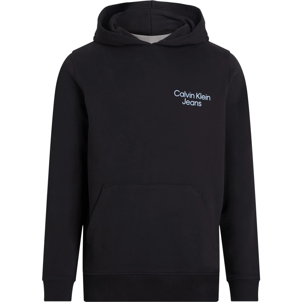 Calvin Klein Zwarte hoodie met logoprint Black Heren